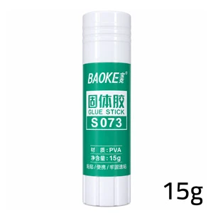 BAOKE PVA Glue Stick Clear White Strong Adhesive Non-Toxic Odorless Twist-Up Paper Glue for School Office Home and Crafts  15  grams (S073)